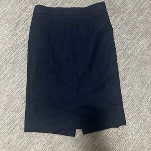 118. J. Crew Midnight Blue 100% Wool Skirt